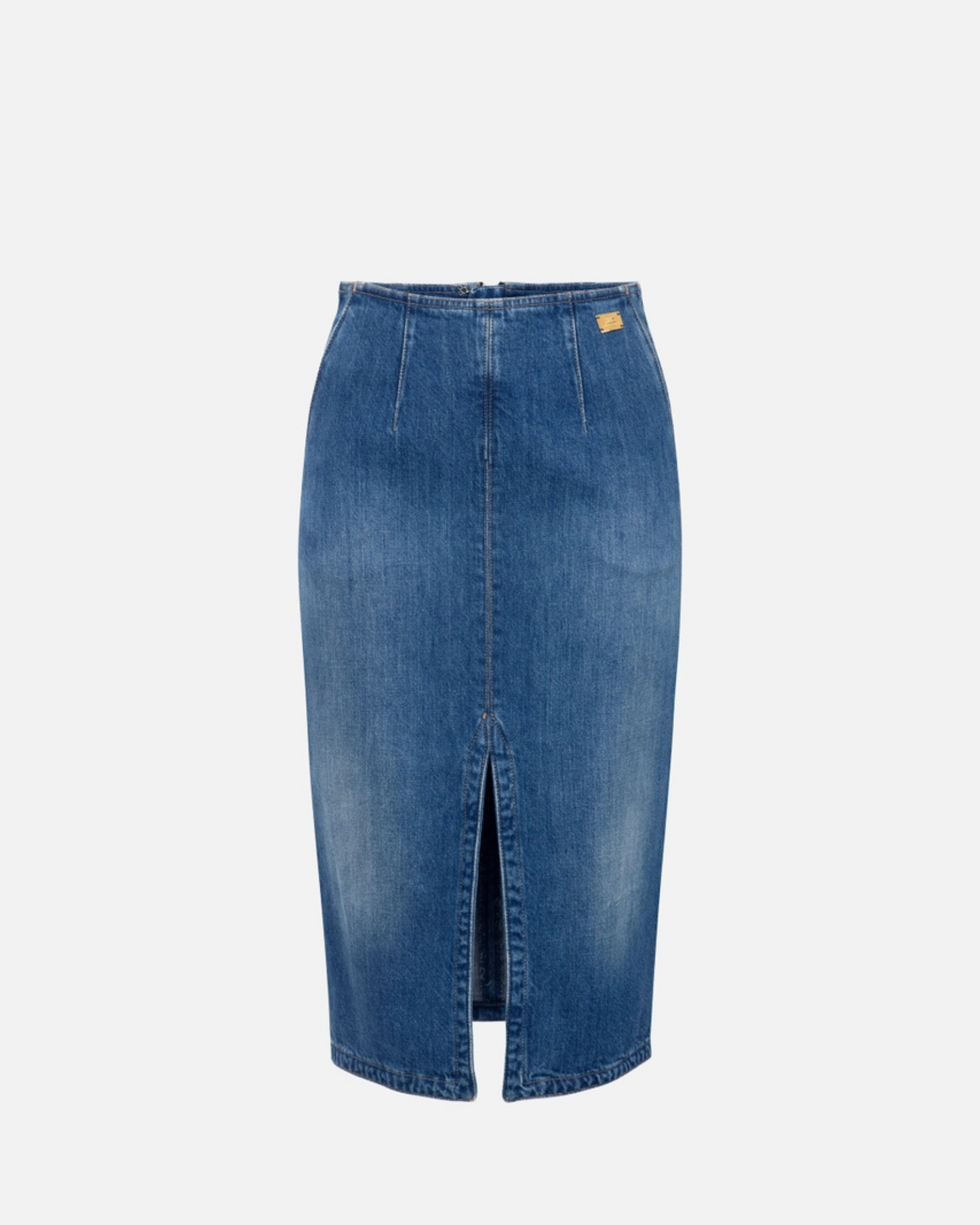 Gonna in denim con spacco