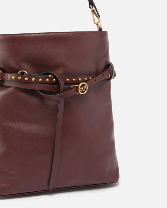 Borsa a spalla Mini Bucket Belt Bag in pelle