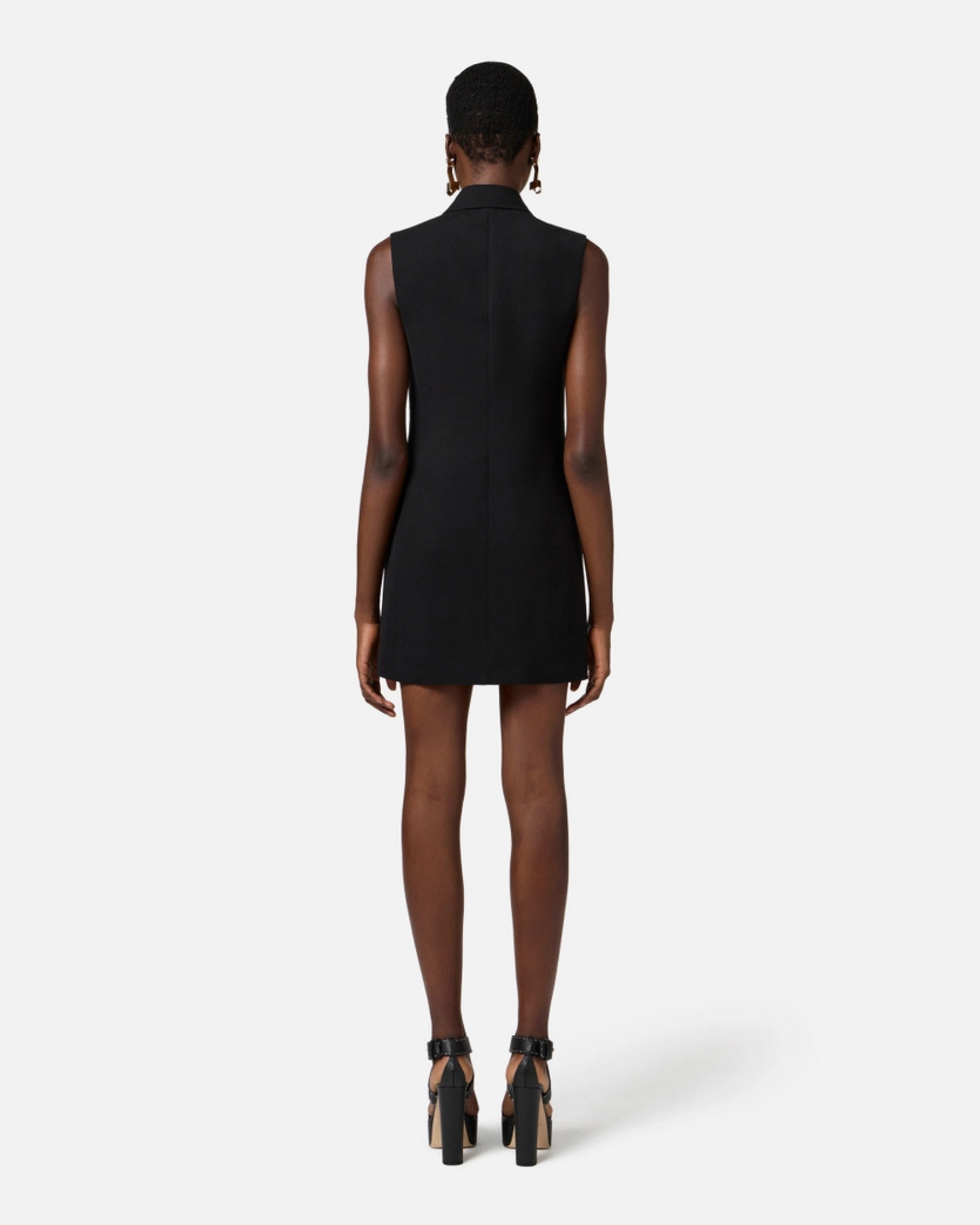 Abito in gabardina di misto lino