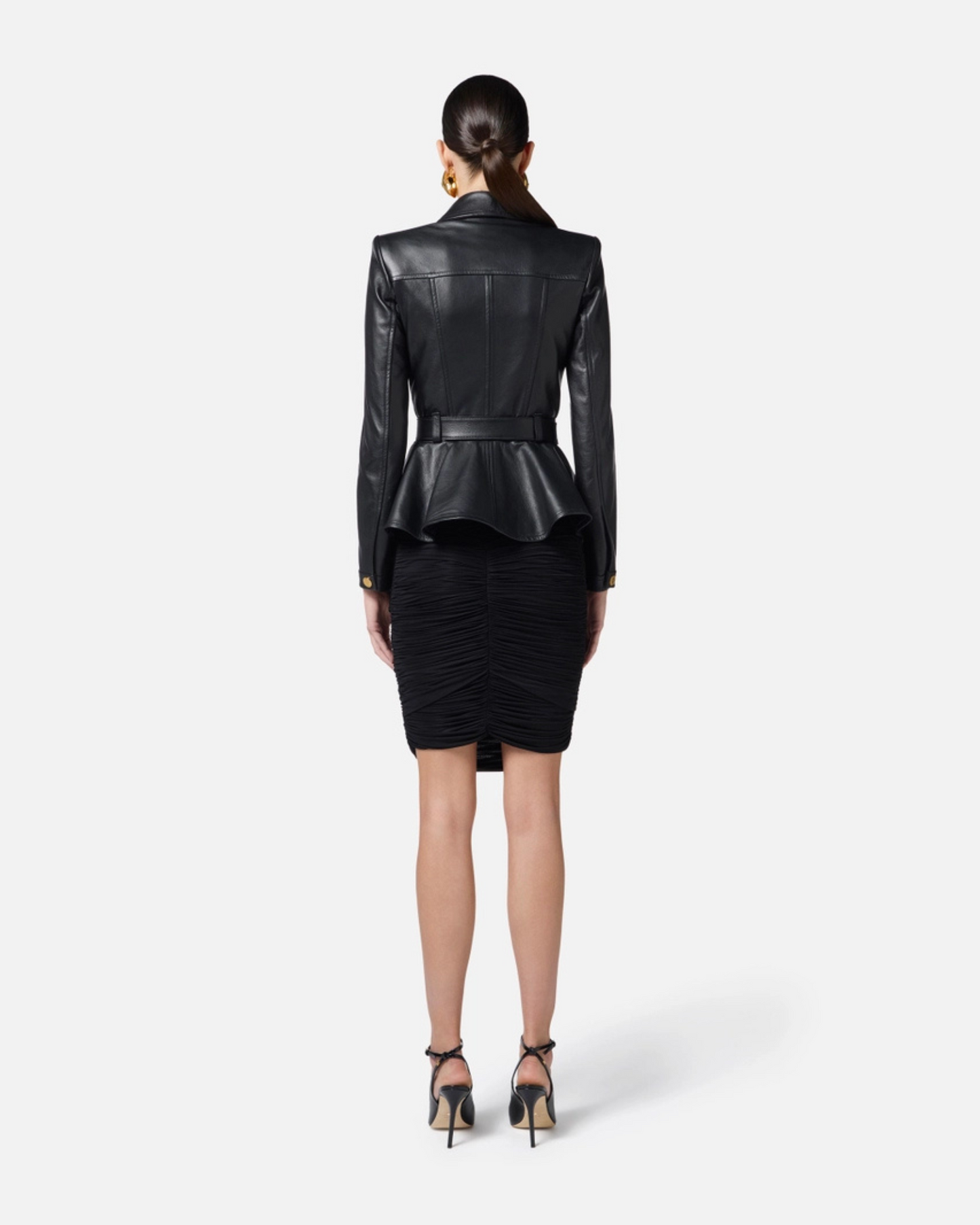 Giacca in pelle nappata