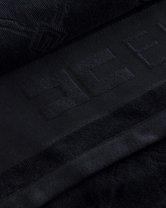 Telo mare in spugna jacquard con logo