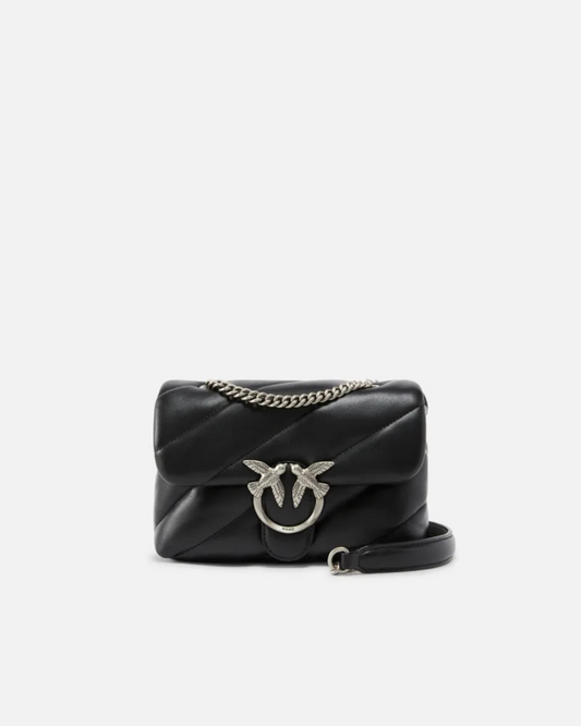 Mini borsa a tracolla Love Bag Puff nappa trapuntata