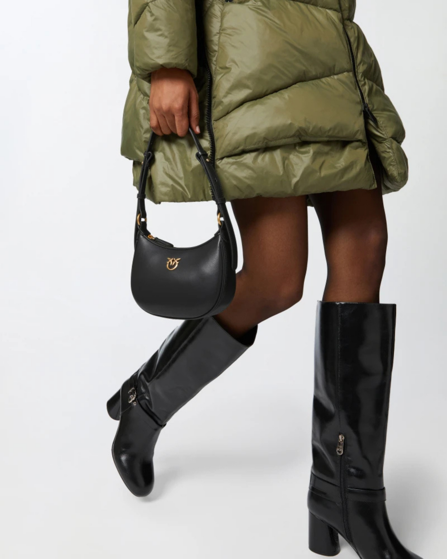 Baby borsa a spalla Half Moon in pelle