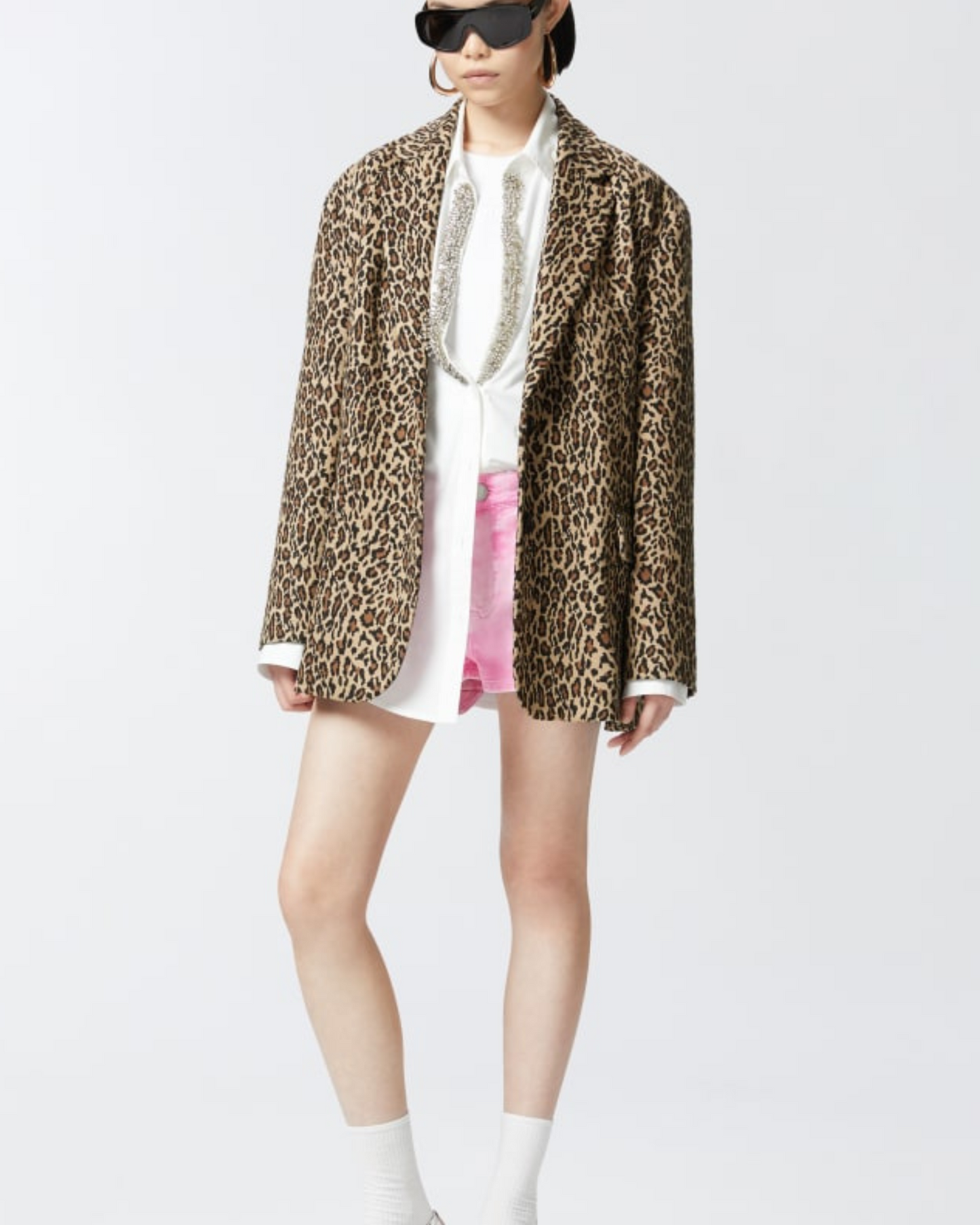 PINKO - Camicia bianca scollo a V con strass
