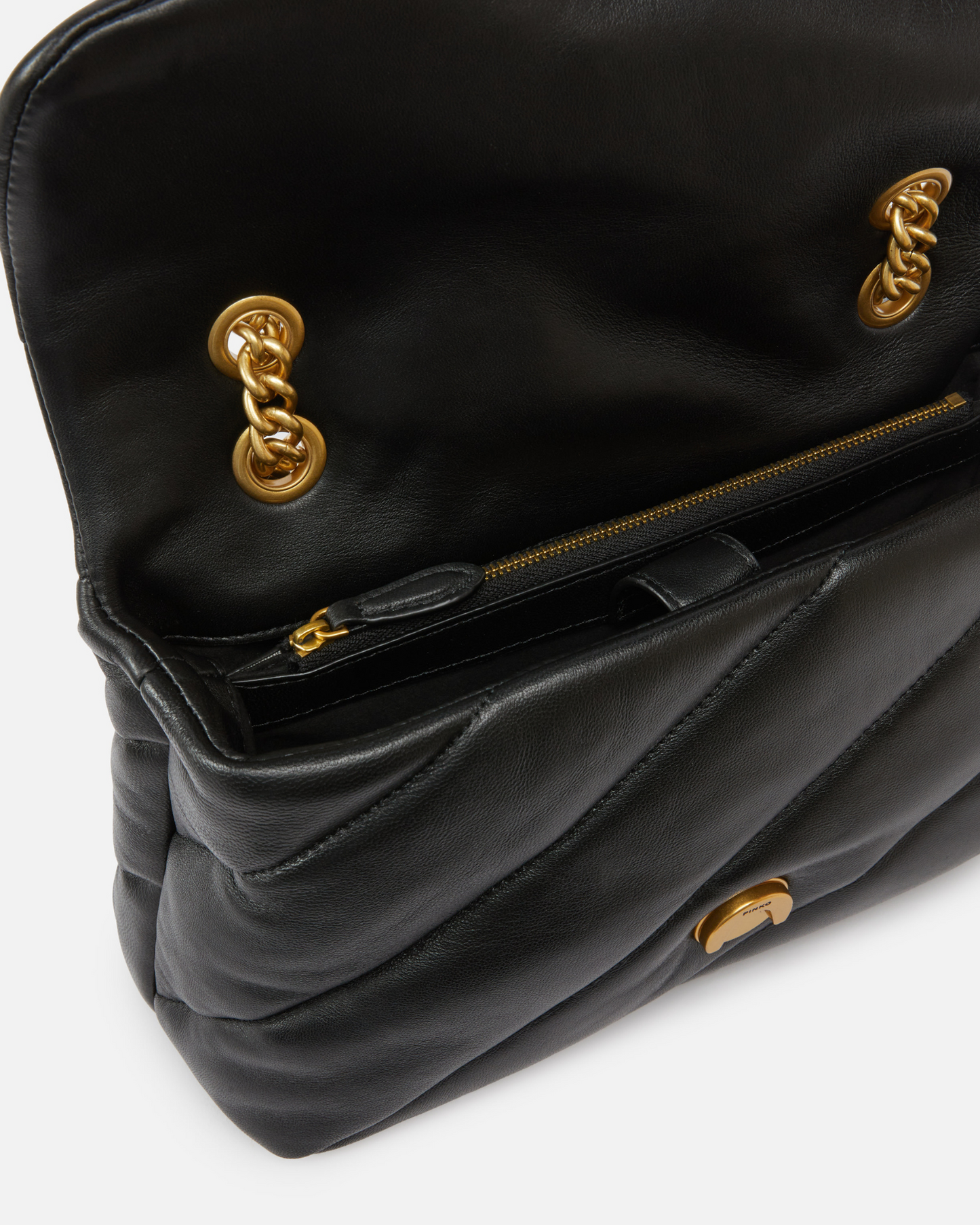 Borsa a tracolla nappa trapuntata Love Bag Puff con catena