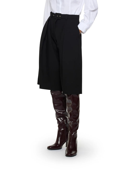 Pantaloni croppe cintura