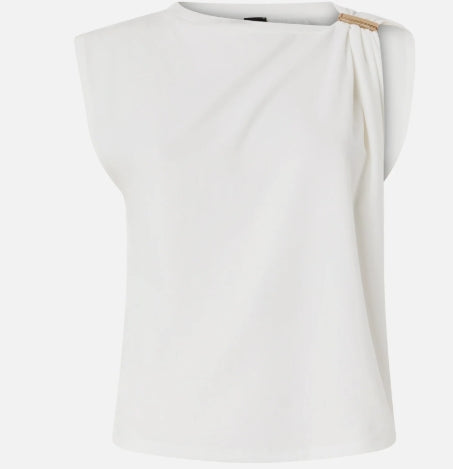 Top con dettaglio dorato