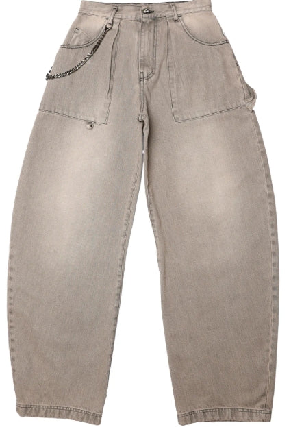 denim grigi con catena