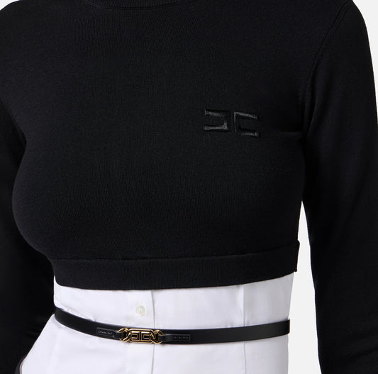 Maglia in viscosa e popeline