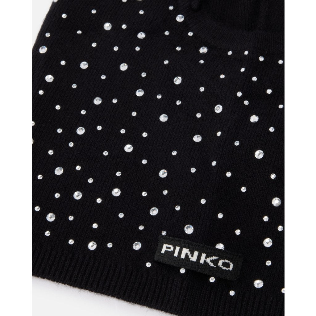 Balaclava con coulisse e strass