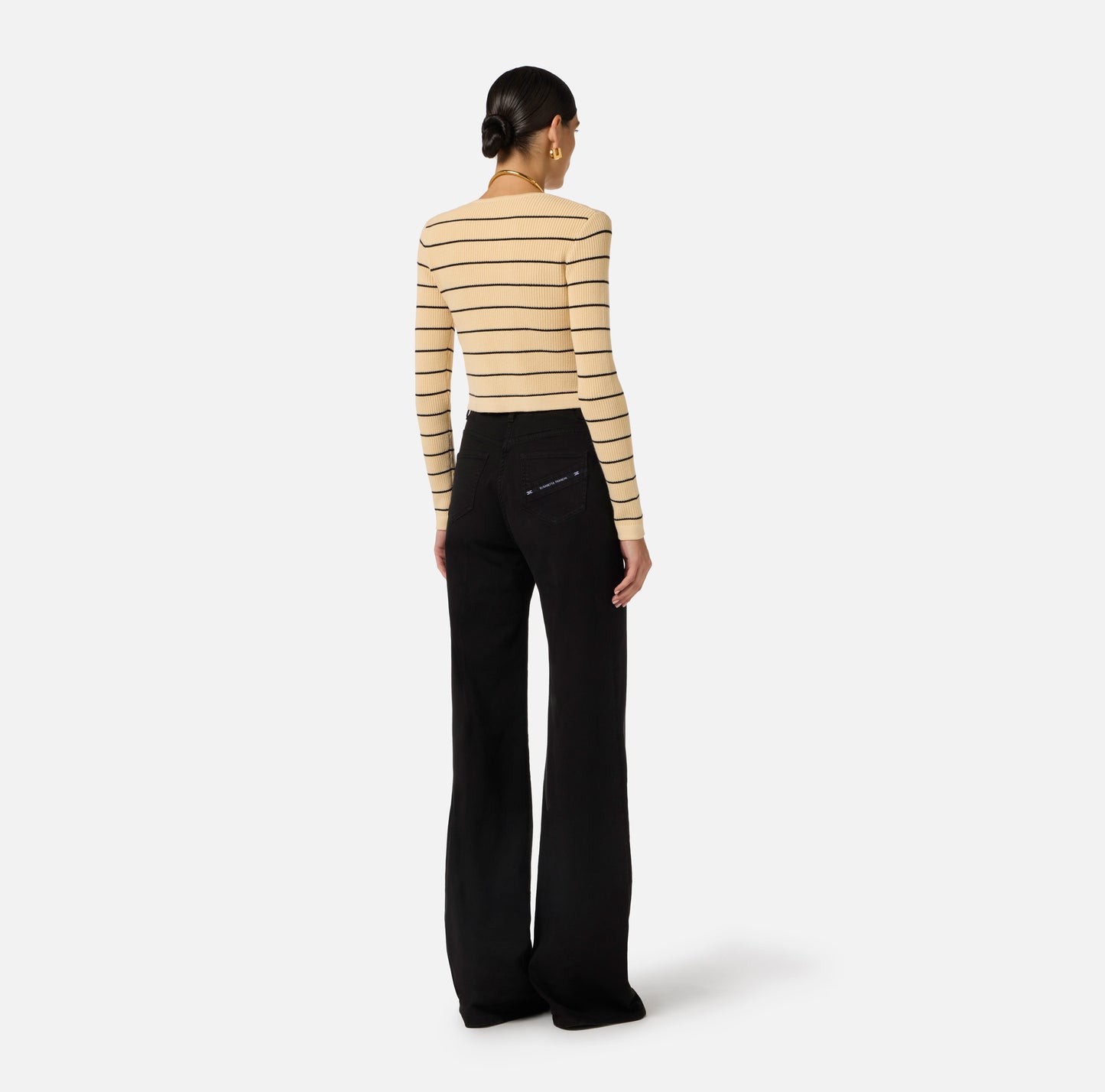 Cardigan in maglia a righe