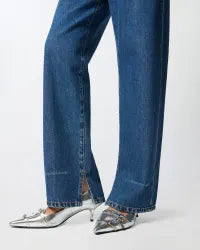 Jeans loose con spacco infondo