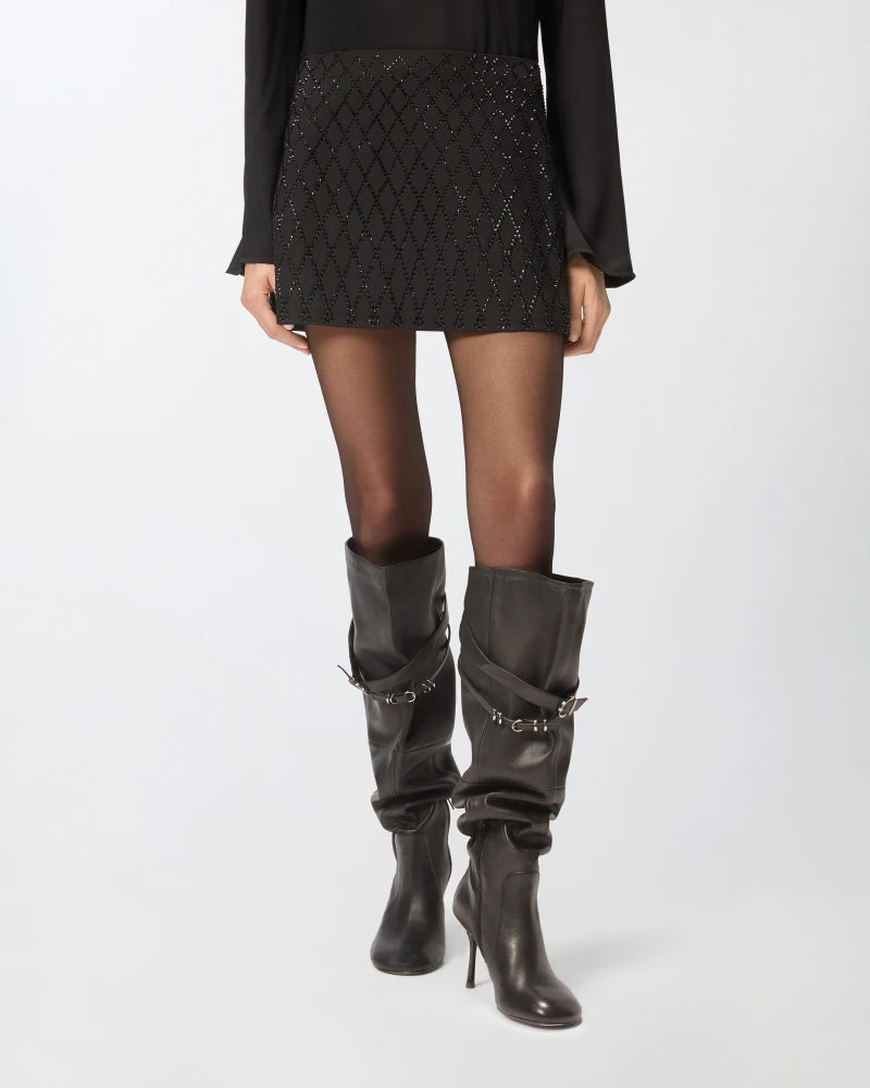 Minigonna con strass