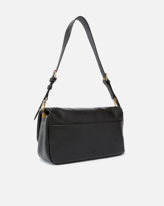 Borsa a tracolla media Love Bag Click Soft Horizontal Handle in pelle