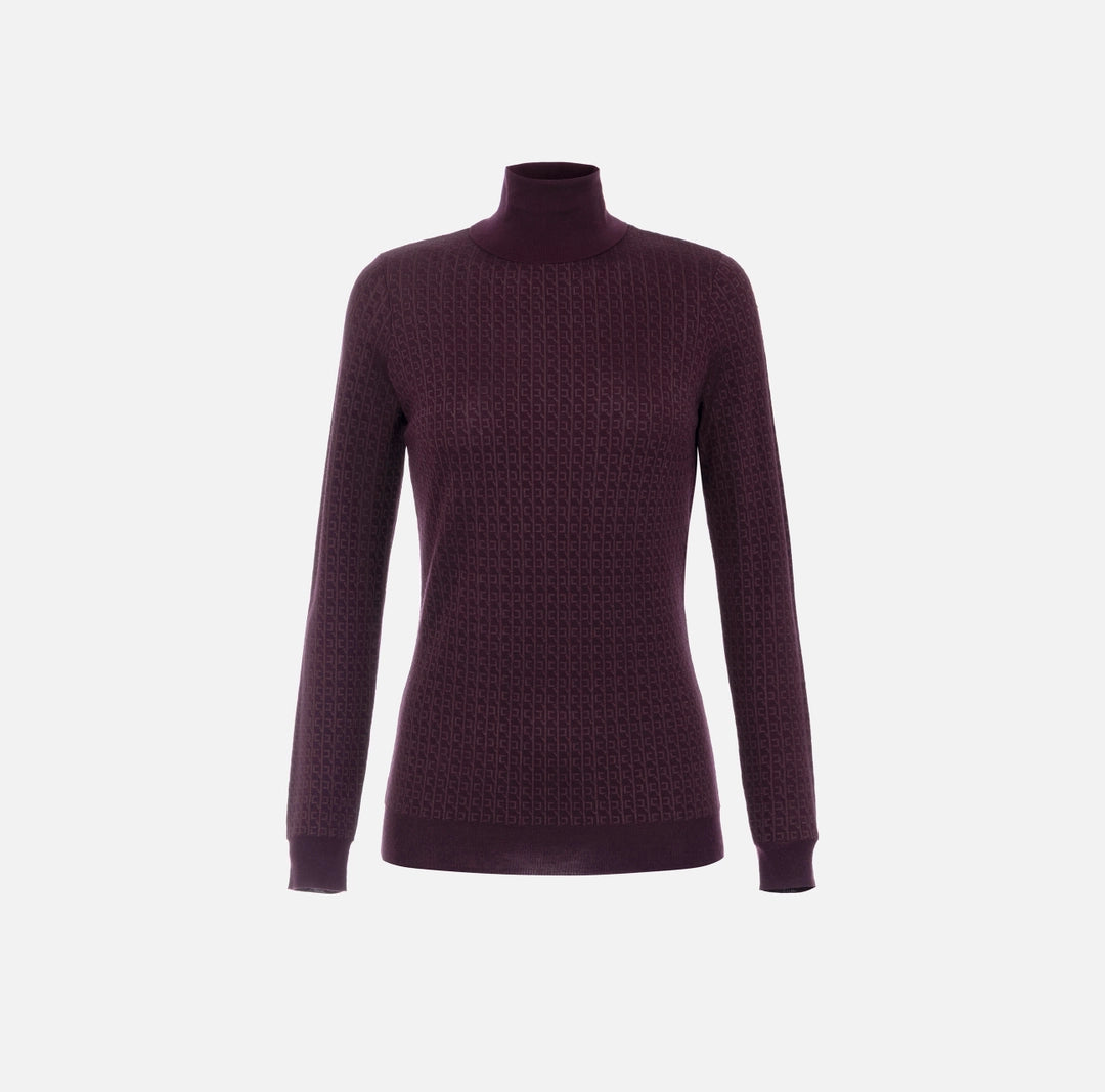 Maglia in lana micro logo