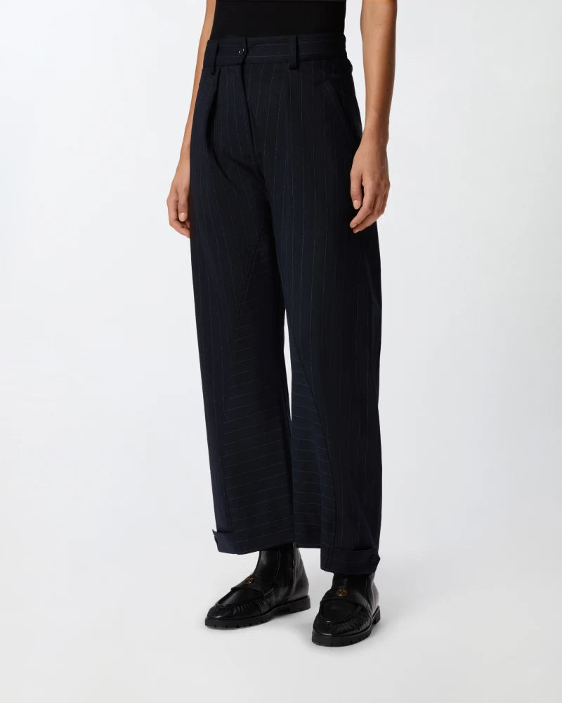 Pantaloni gessati a palloncino