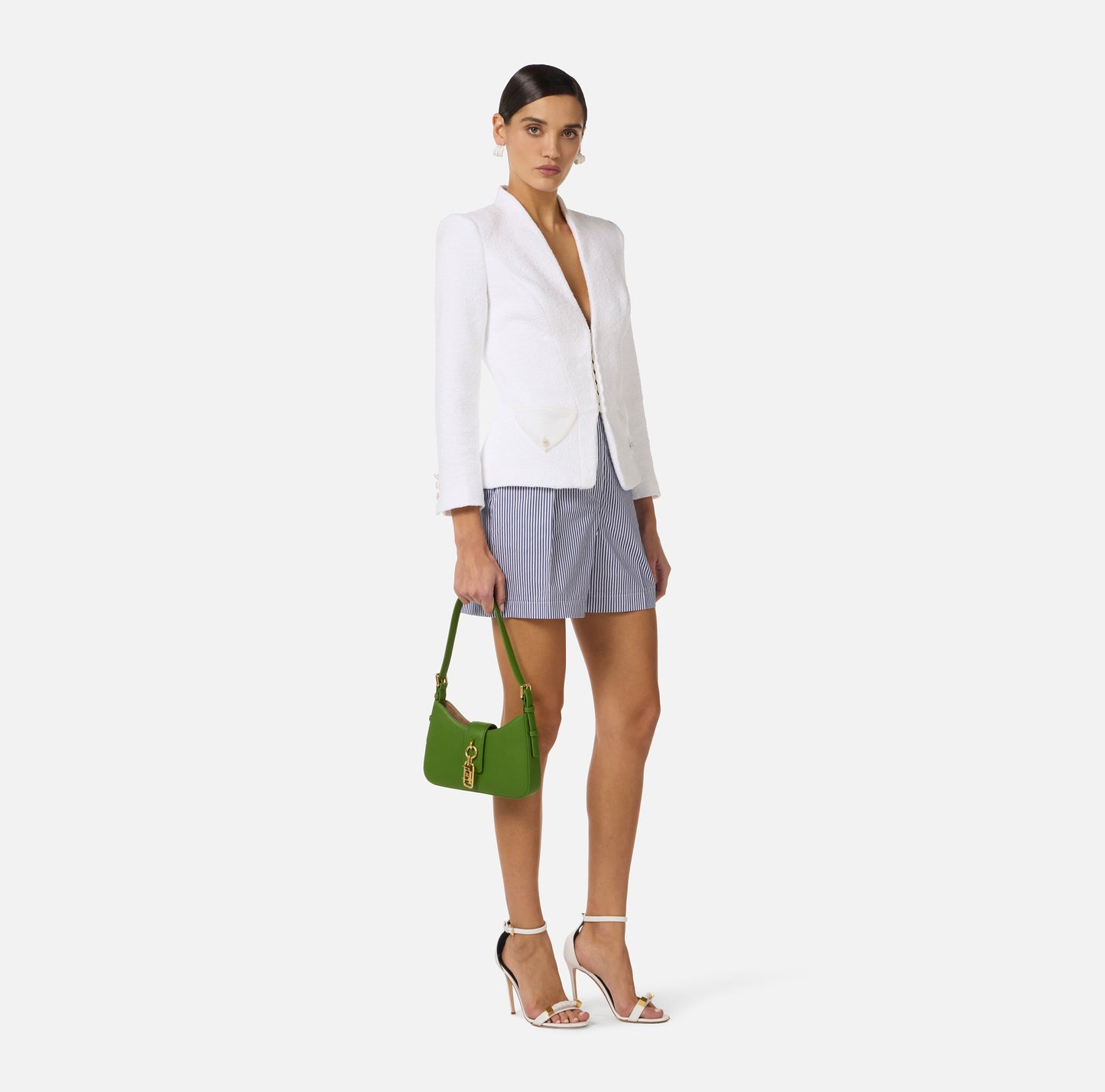 Shorts in cotone stretch a righe