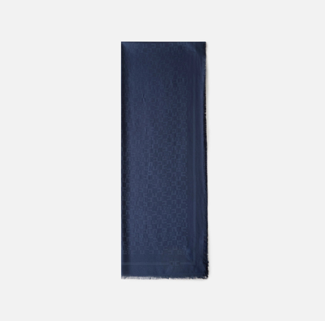 Sciarpa con pattern logo