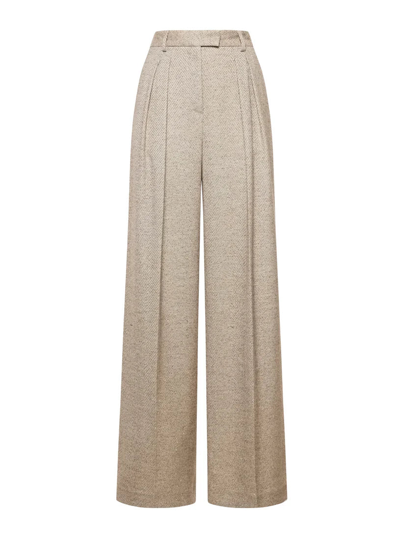 Pantaloni in tessuto spigato