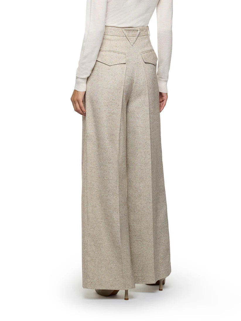 Pantaloni in tessuto spigato