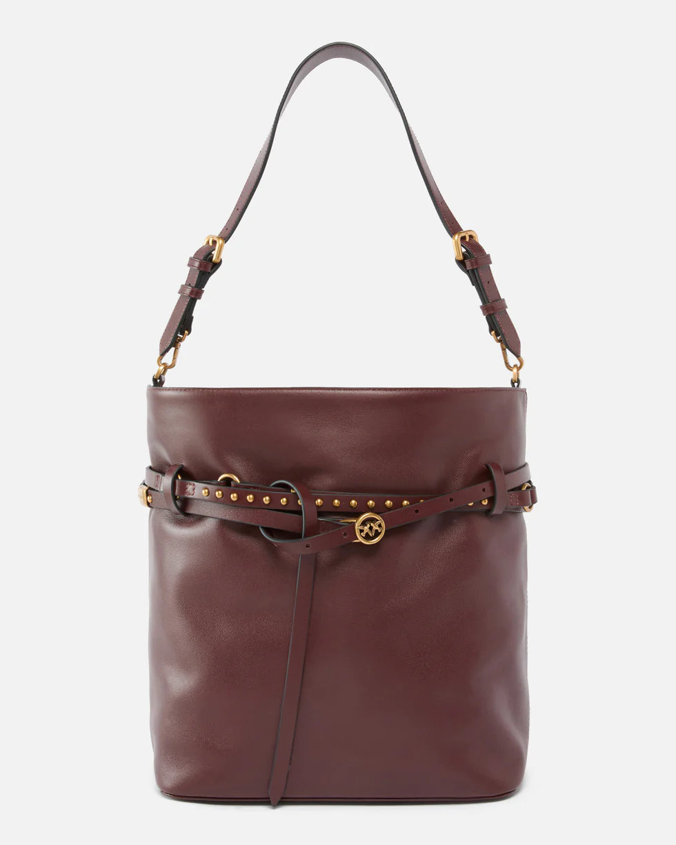 Borsa a spalla Mini Bucket Belt Bag in pelle