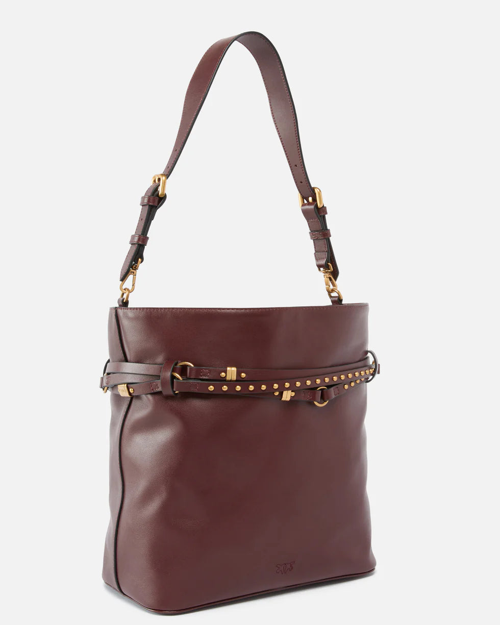 Borsa a spalla Mini Bucket Belt Bag in pelle