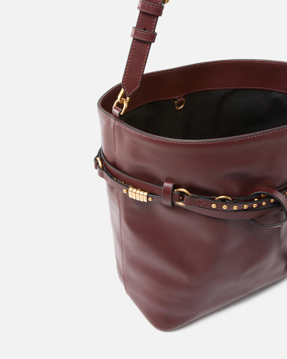 Borsa a spalla Mini Bucket Belt Bag in pelle