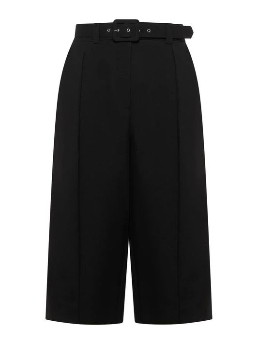 Pantaloni croppe cintura