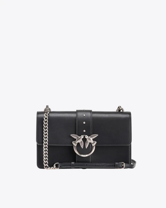PINKO - Borsa con tracolla rimovibile icona Love Bag in pelle