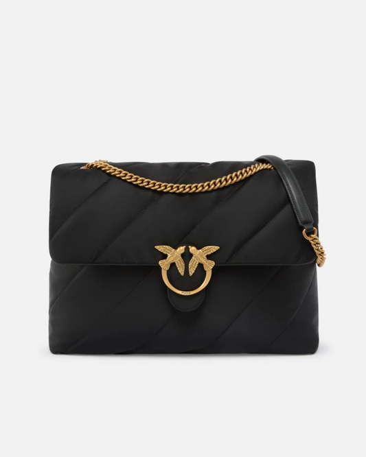 Pinko - Borsa grande trapuntata Love Bag tessuto riciclato