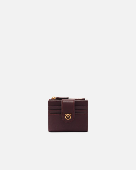 Pinko - Portafoglio piccolo in pelle liscia con logo