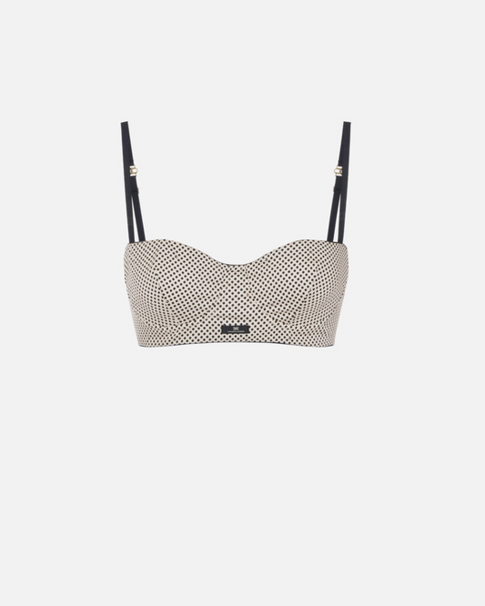 Reggiseno in cotone con stampa pois