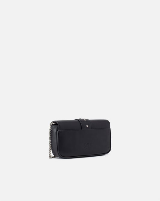 PINKO - Borsetta pochette Love Bag in pelle con tracolla sottile