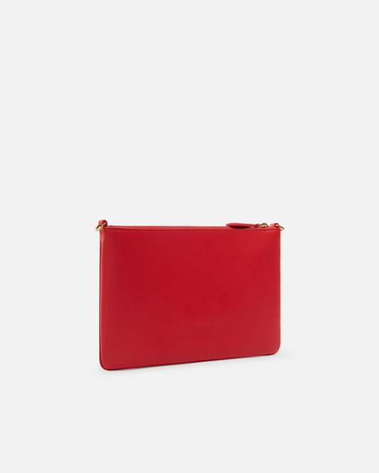 PINKO - Classic Flat Love Bag Simply in pelle con tracolla rimovibile