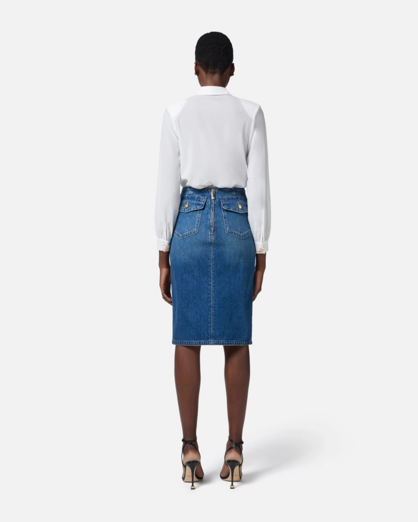 Gonna in denim con spacco