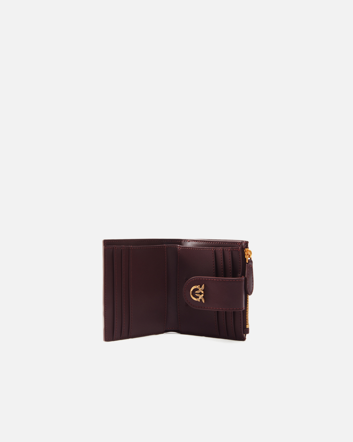 Pinko - Portafoglio piccolo in pelle liscia con logo