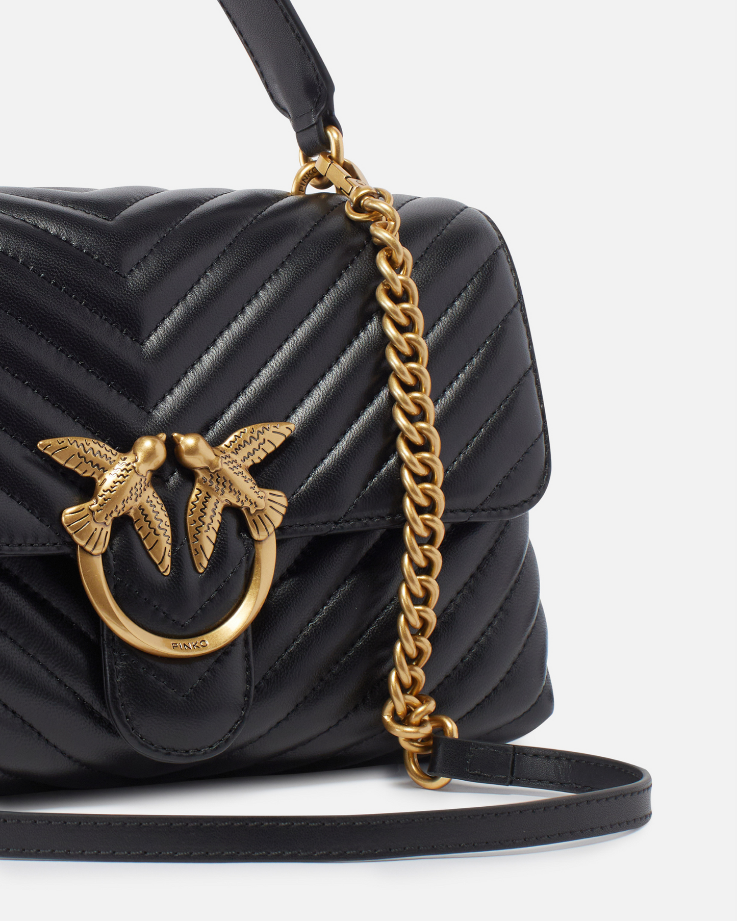 PINKO - Borsa a mano e tracolla Love Bag Puff nappa chevron