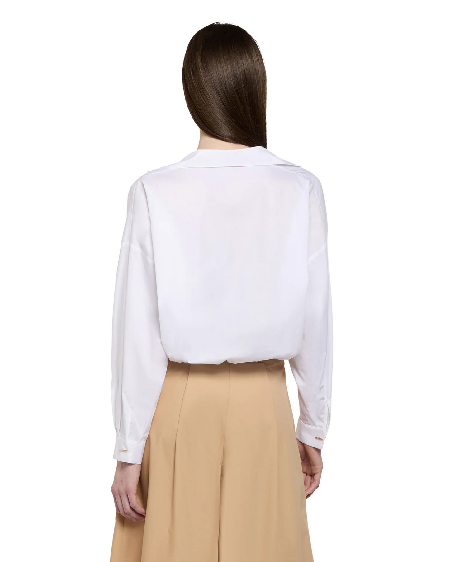 SImona Corsellini - Camicia in popeline corta con coulisse in vita