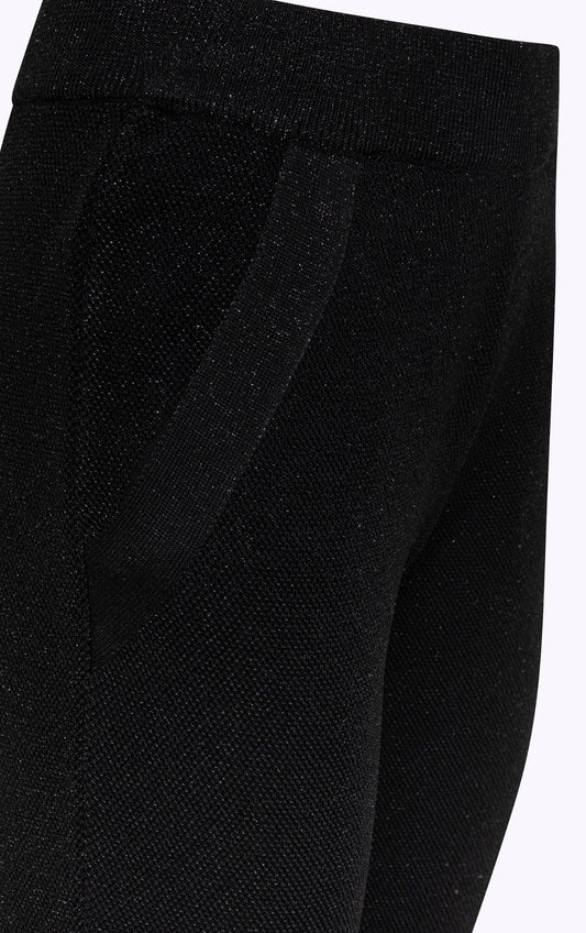 PANTALONI FLARE IN MAGLIA CON LUREX