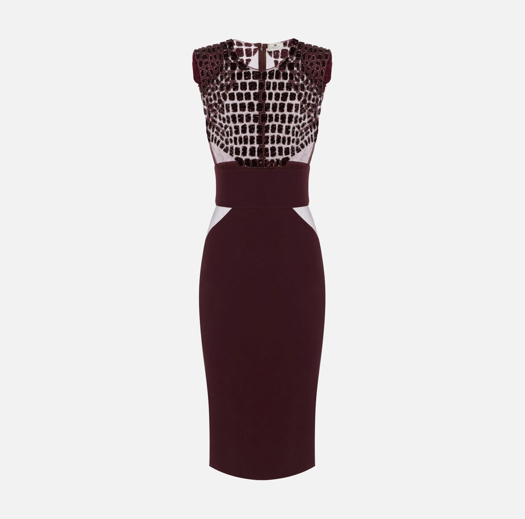 Abito in crepe leggero e tulle