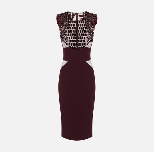 Abito in crepe leggero e tulle