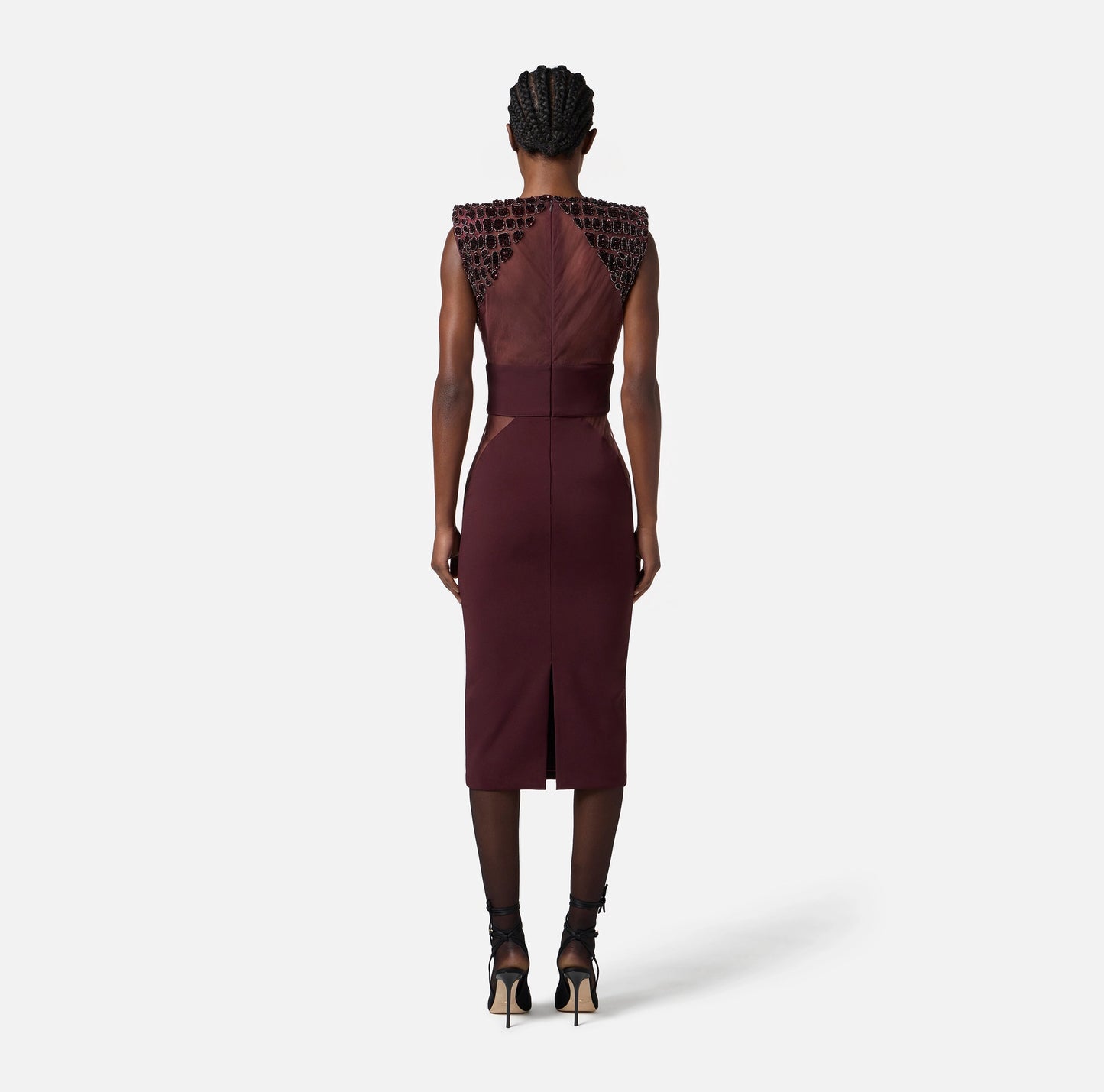 Abito in crepe leggero e tulle