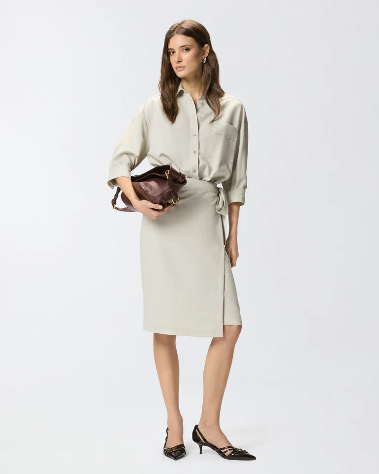 Abito midi con parte superiore a camicia