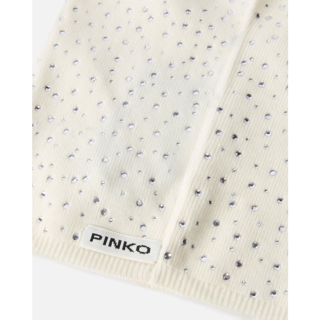 Balaclava con coulisse e strass