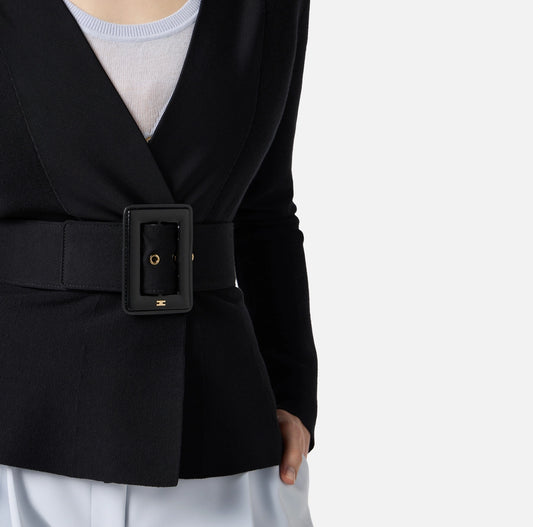 Giacca in maglia con cintura