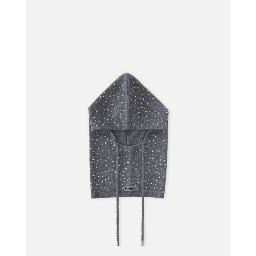 Balaclava con coulisse e strass