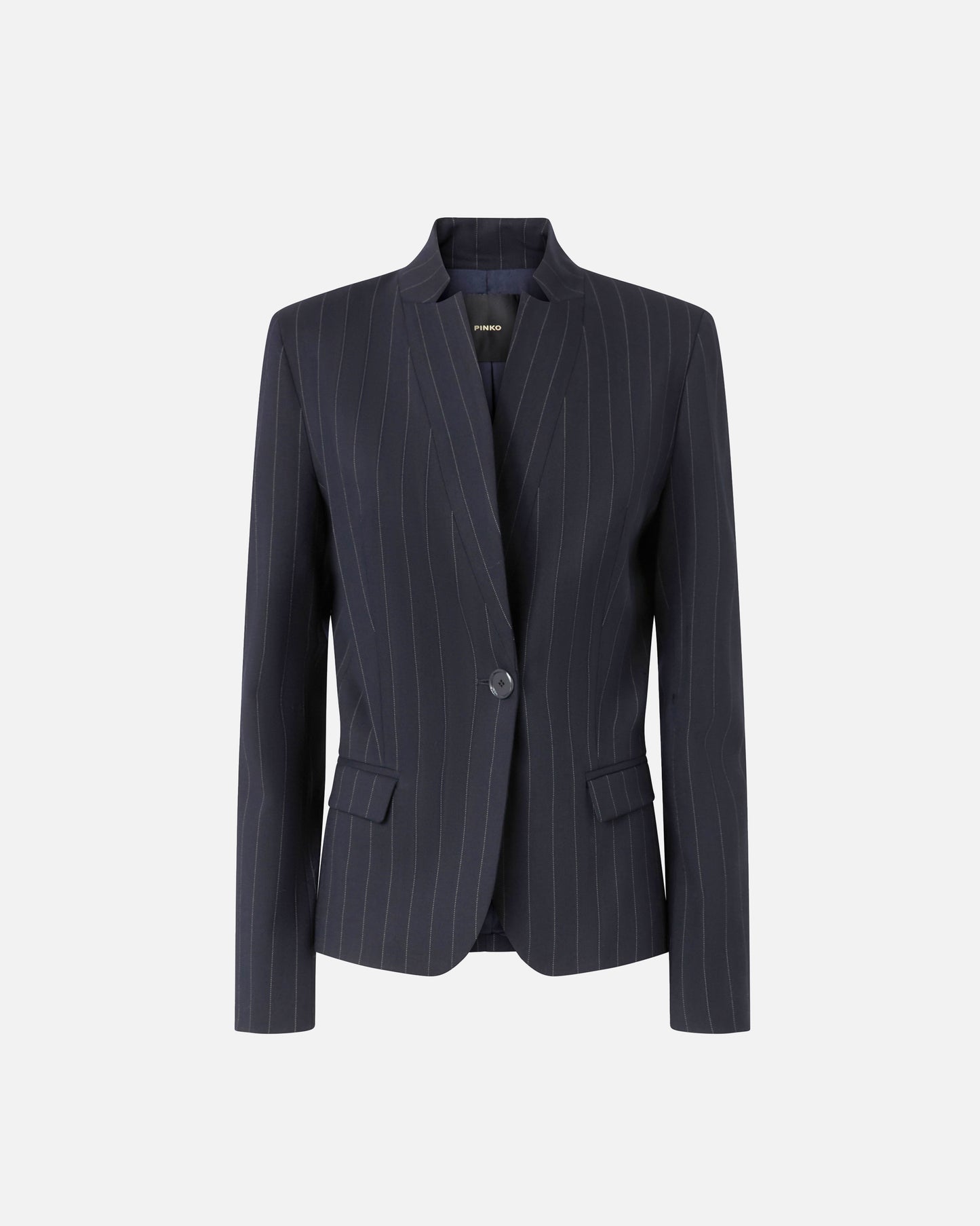 Blazer sfiancato in lana gessata