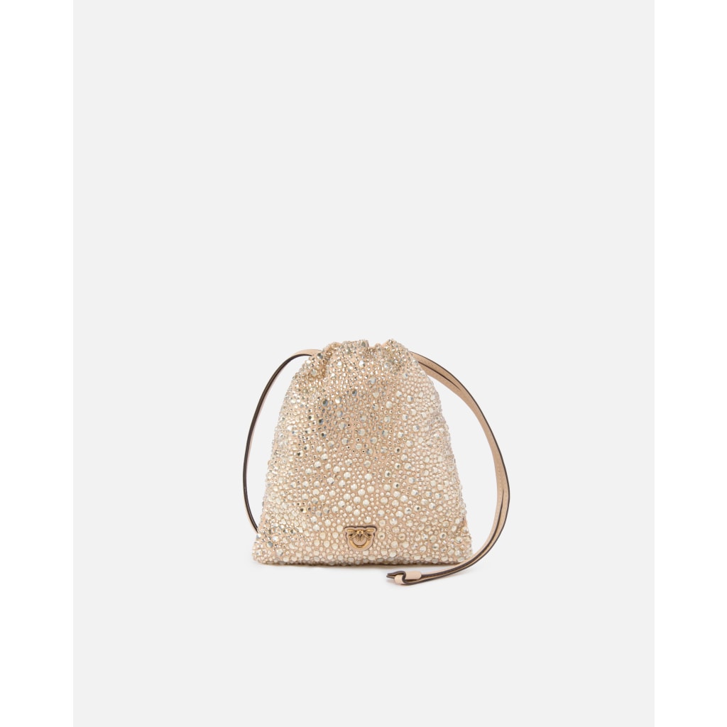 Bustina a spalla baby Slouchy Bag full strass