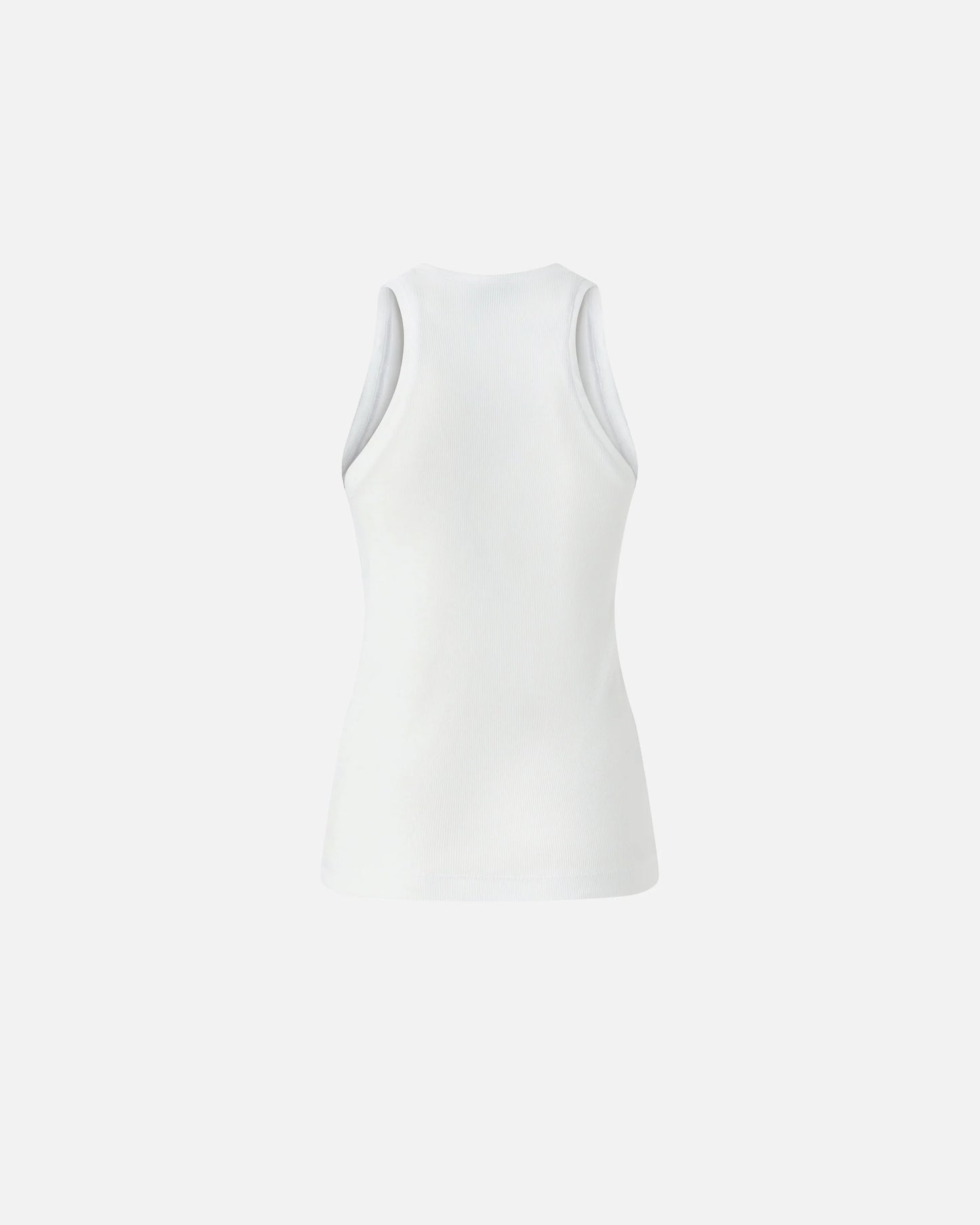 Tank top a costine bianca