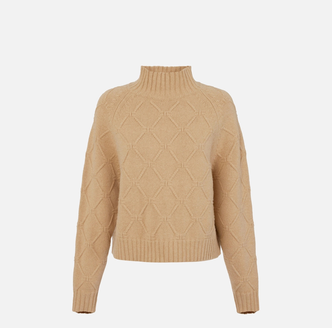 Pullover in maglia con losanghe jacquard